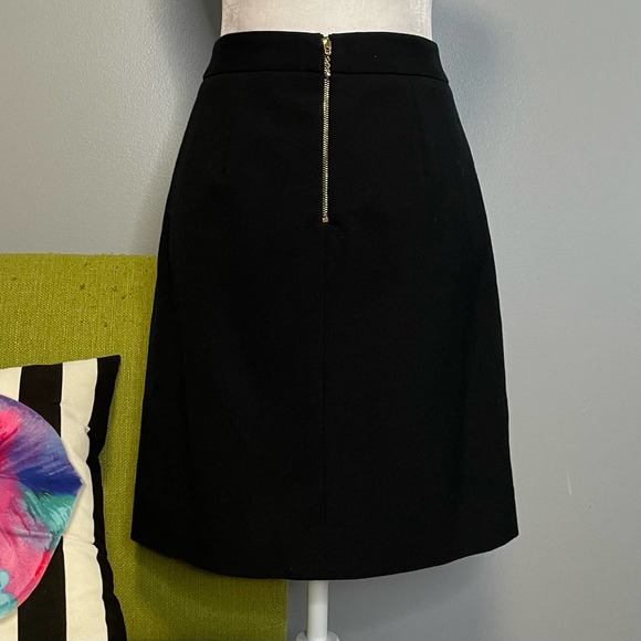 Kate Spade Black Wool Straight Pencil Skirt 0 - Picture 7 of 7